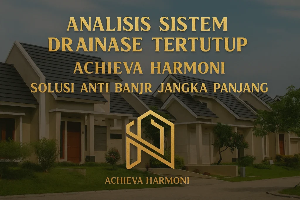 analisis sistem drainase tertutup achieva harmoni solusi anti banjir jangka panjang