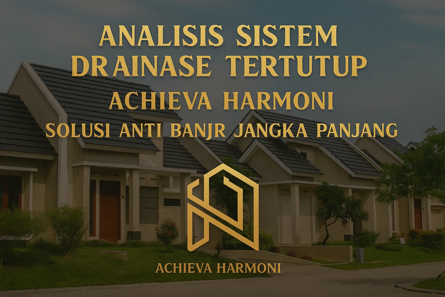 analisis sistem drainase tertutup achieva harmoni solusi anti banjir jangka panjang