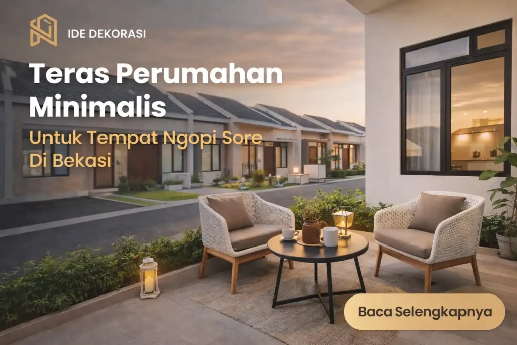 ide dekorasi teras perumahan minimalis untuk tempat ngopi sore di bekasi