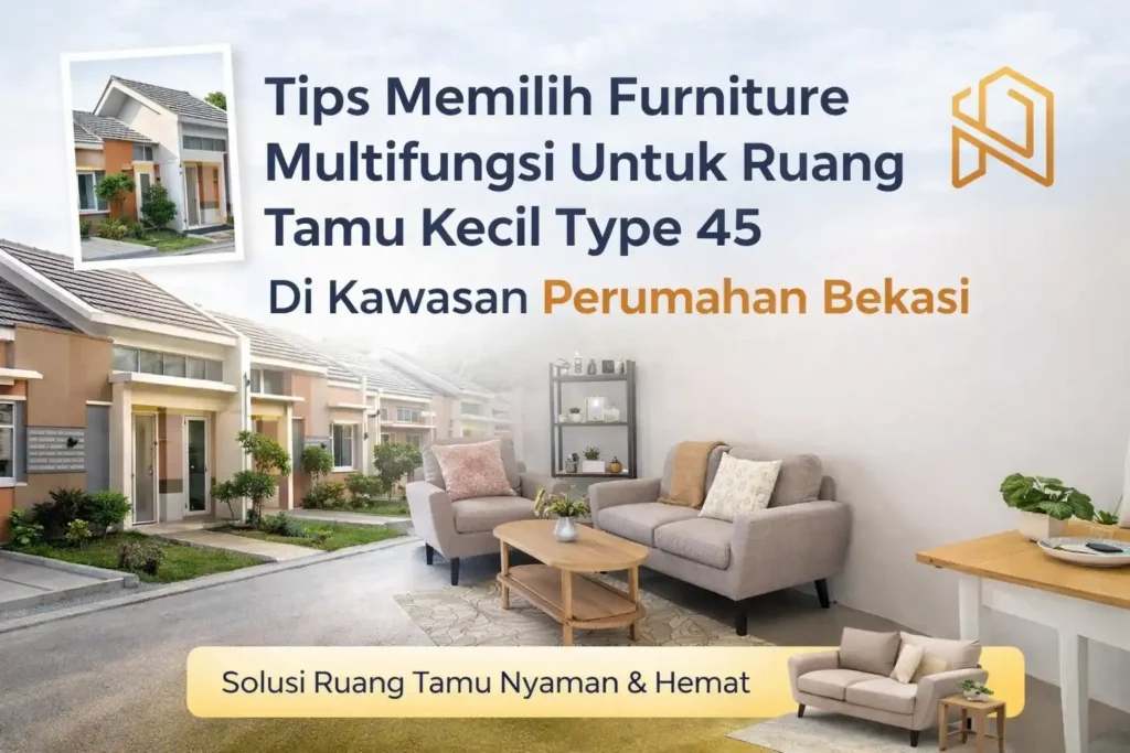 tips memilih furniture multifungsi untuk ruang tamu kecil type 45 di kawasan perumahan bekasi