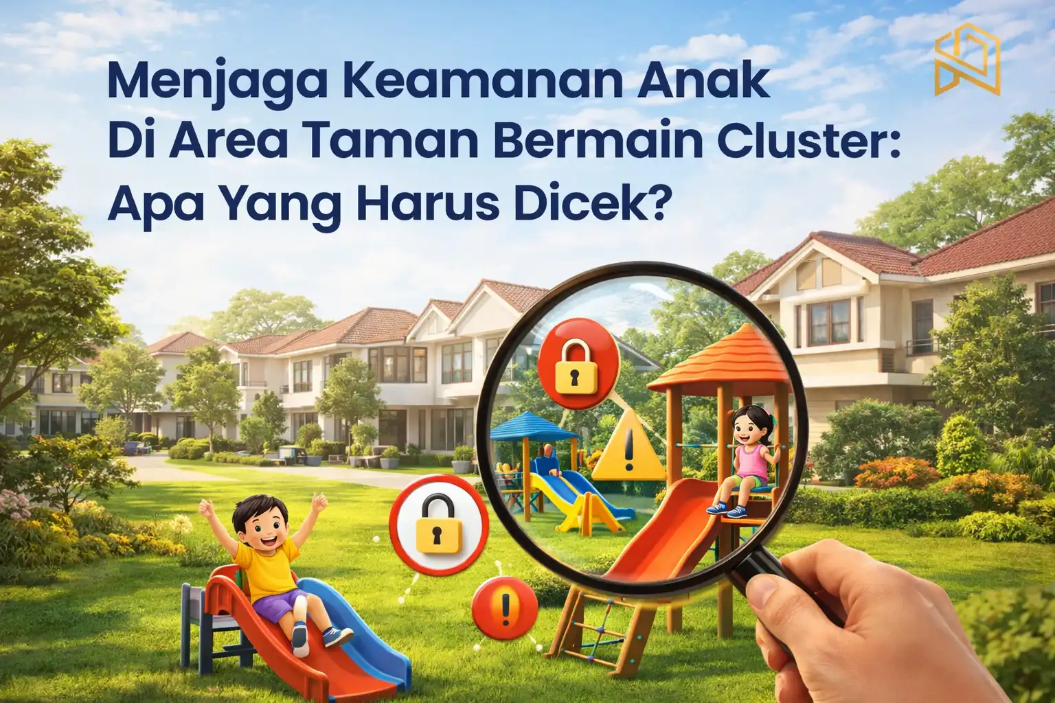 menjaga keamanan anak di area taman bermain cluster apa yang harus dicek