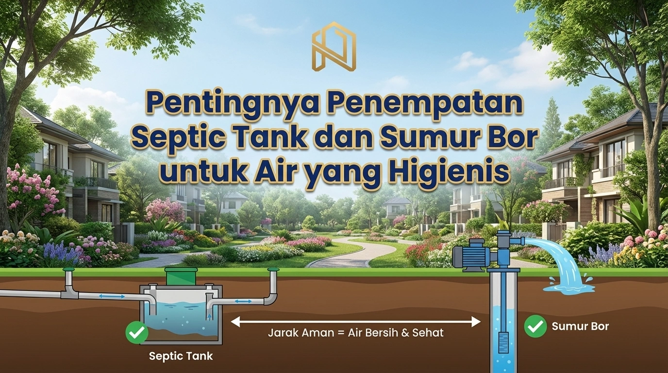 pentingnya posisi septic tank dan sumur bor agar air tetap higienis